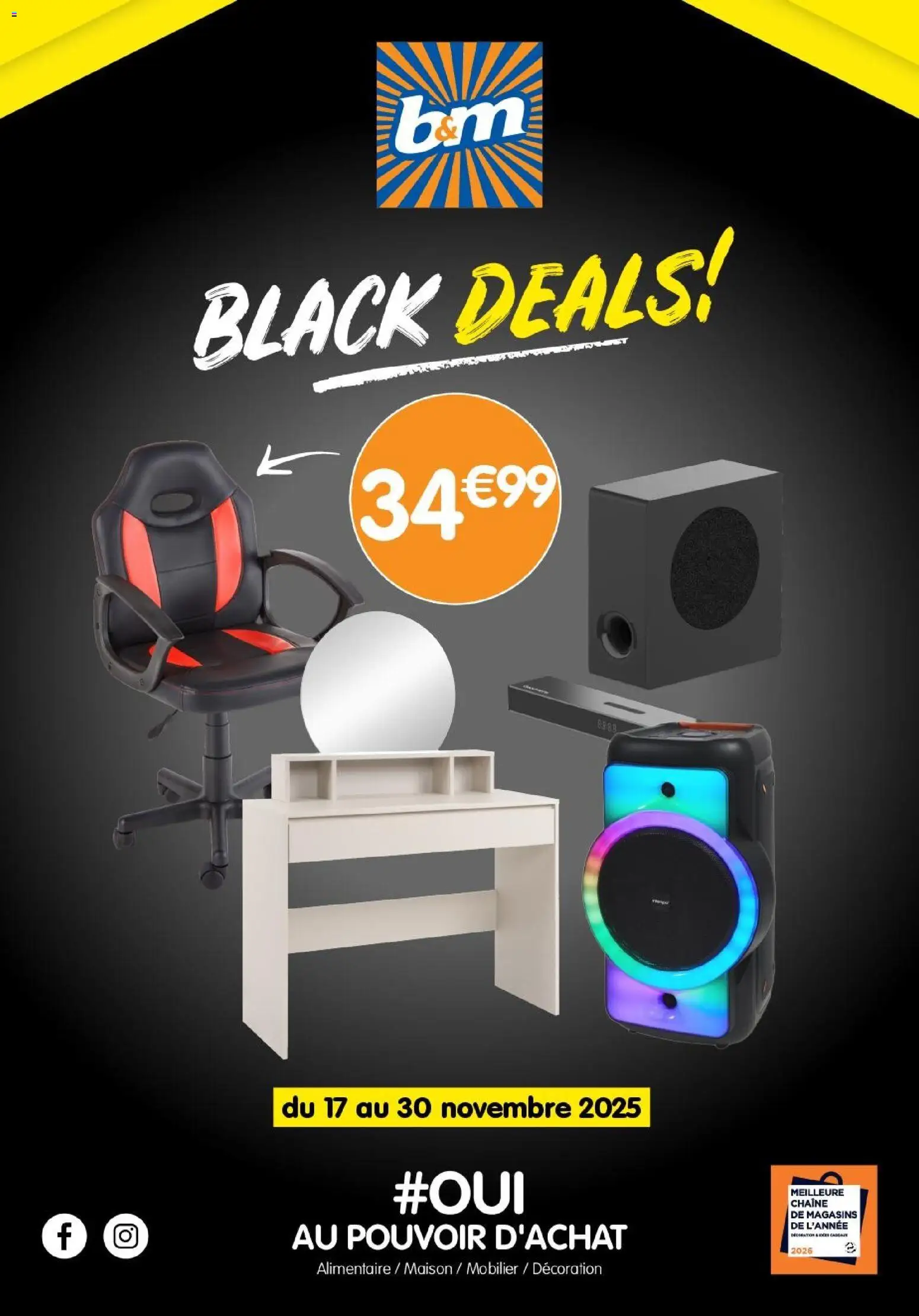 Prévisualisation de Black Friday du magasin B&M formulaire valide 17/11/2025