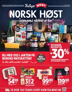 Forhåndsvis Kundeavis Helgø fra butikk Meny gyldig fra 08/09/2025