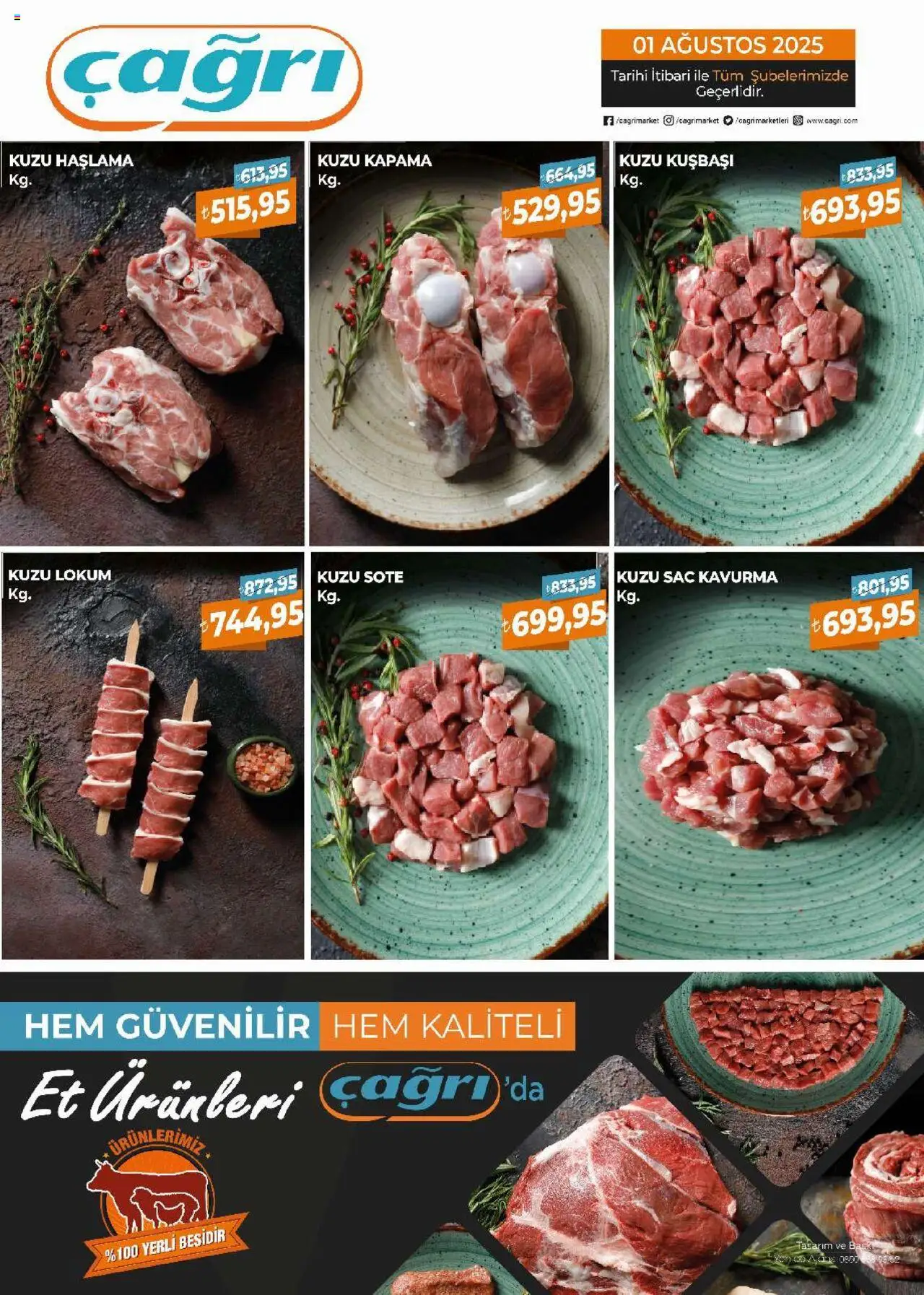 Çağrı Market Katalog (01 Ağustos 2025) - Indirim, Broşür - Sayfa numarası 1
