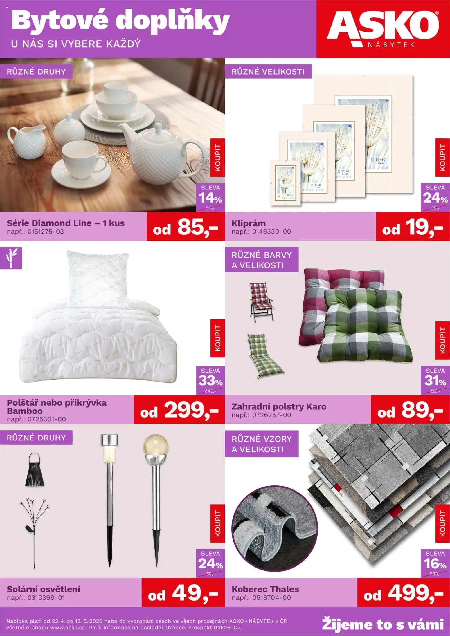 Náhled nabídky: ASKO nábytek ASKO nábytek leták - Bytové doplňky platný od 23.04.2026