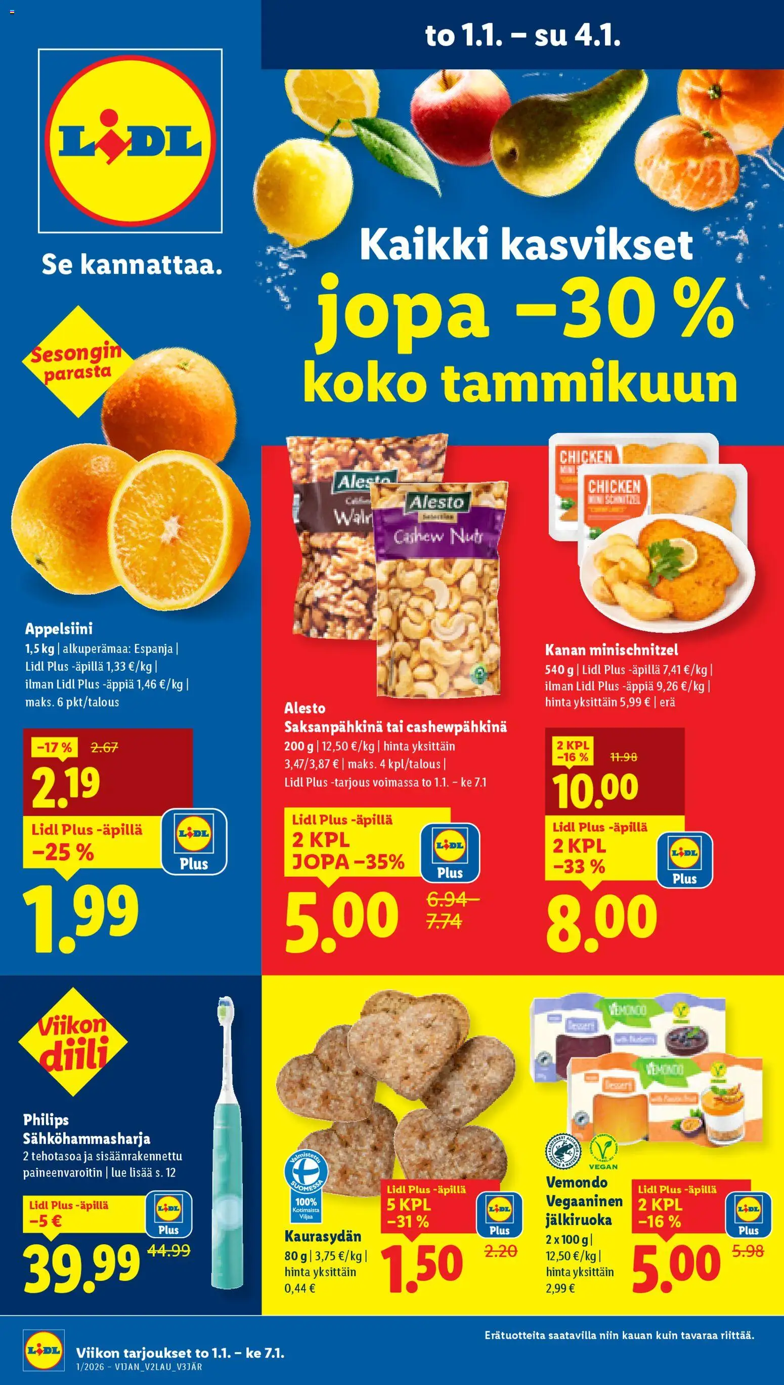 Kaupan Lidl Tarjoukset - Helsinki esikatselu, voimassa 01/01/2026