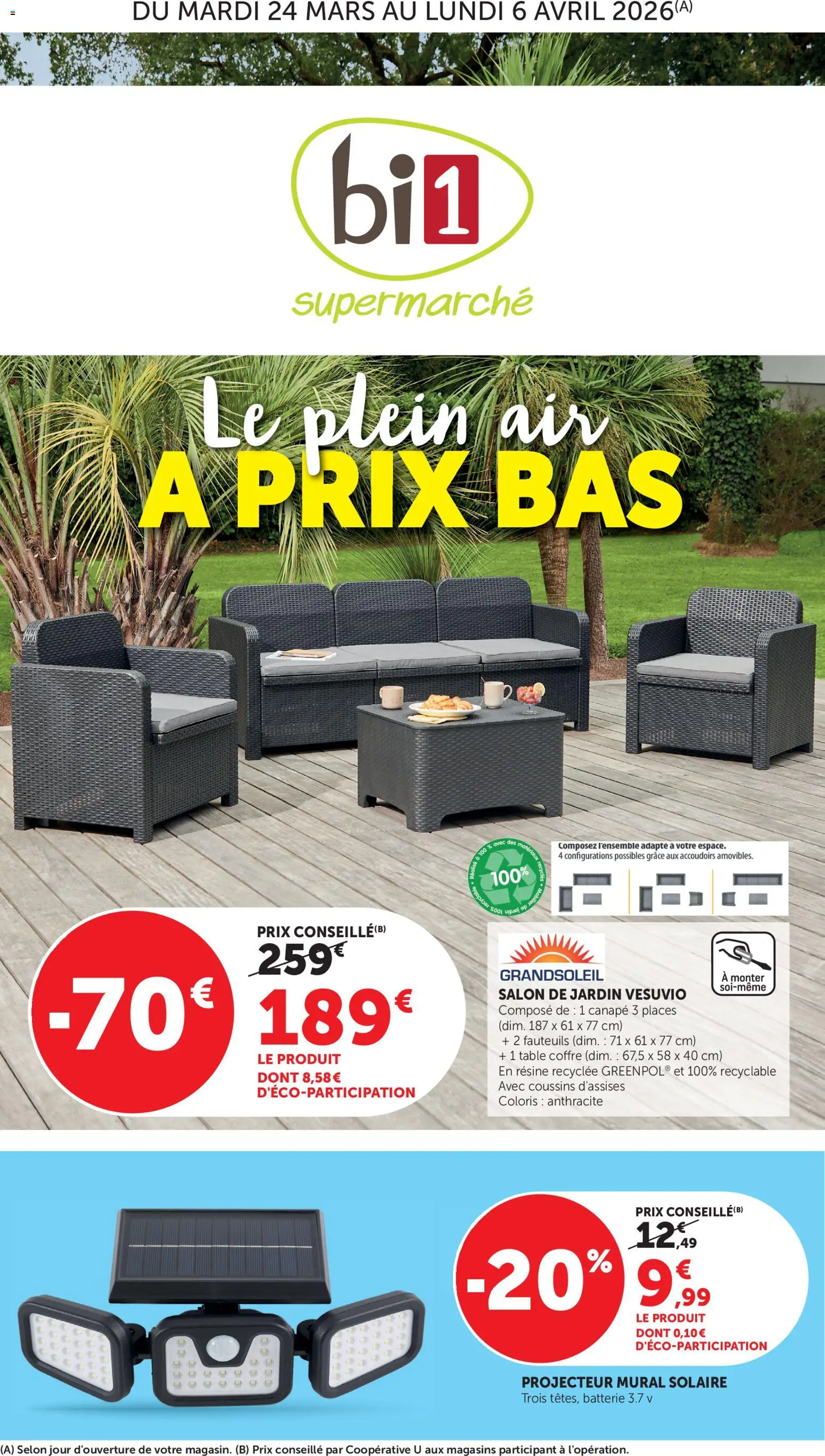 Prévisualisation de bi1 Catalogue le plein air a prix bas du magasin bi1 formulaire valide 24/03/2026