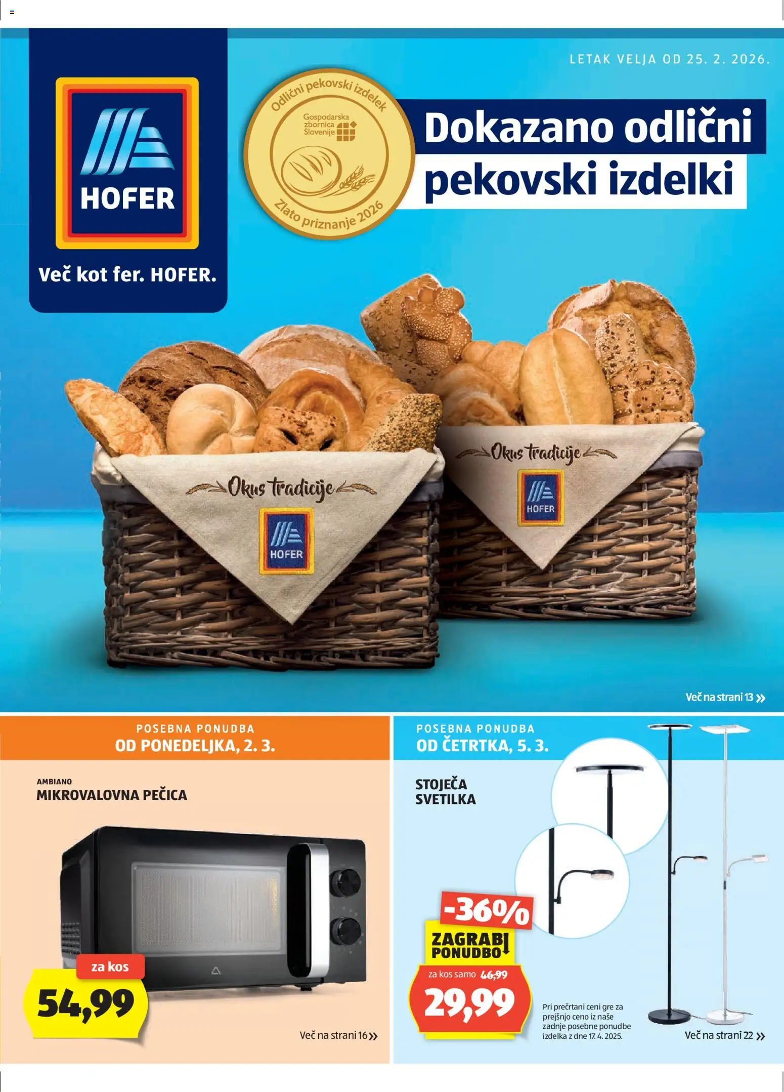 Pregled letka Katalog trgovine Hofer SI vrijedi od 25.02.2026
