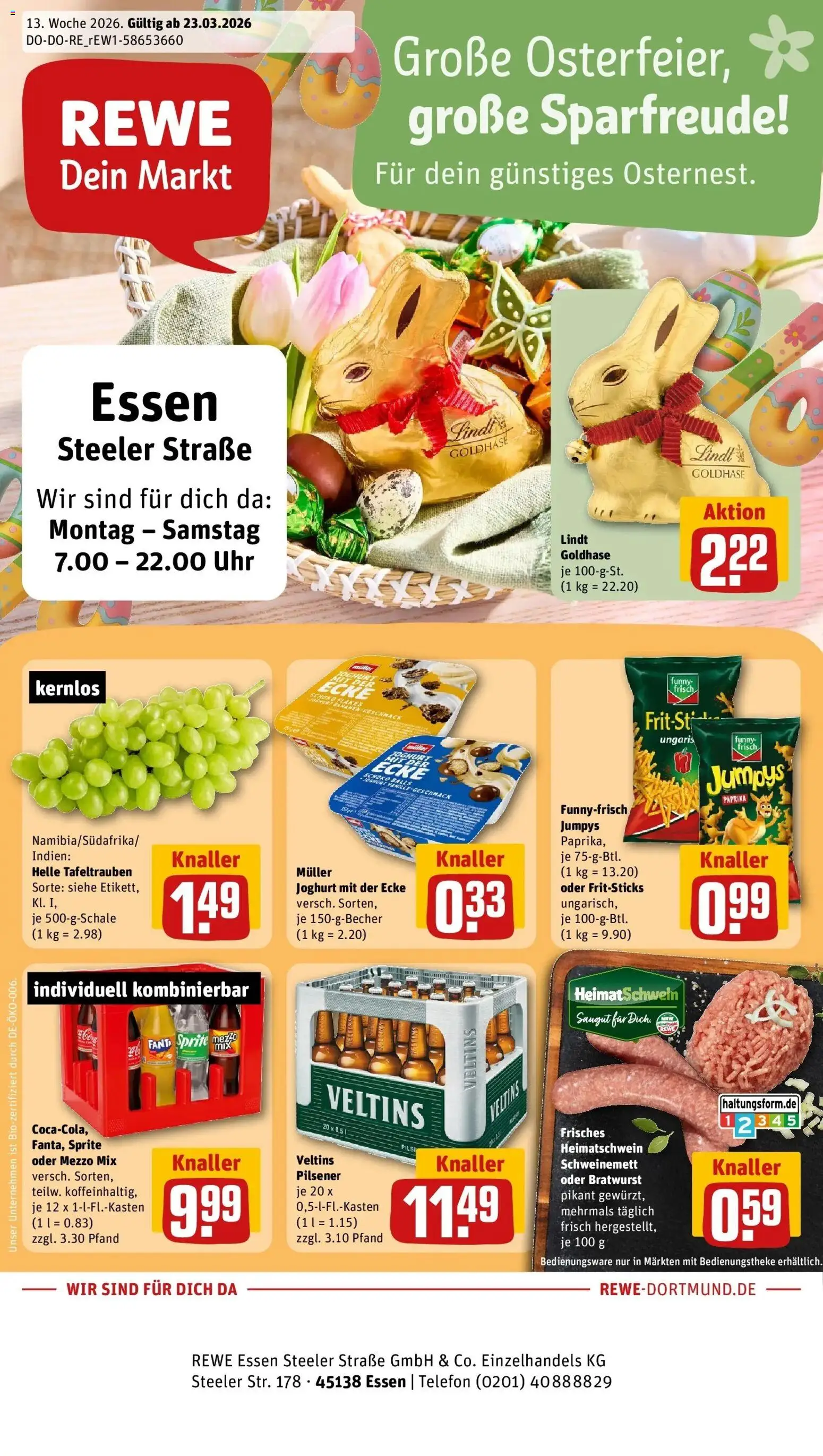 Vorschau von dem Prospekt des Geschäftes Rewe, gültig ab dem 23.03.2026