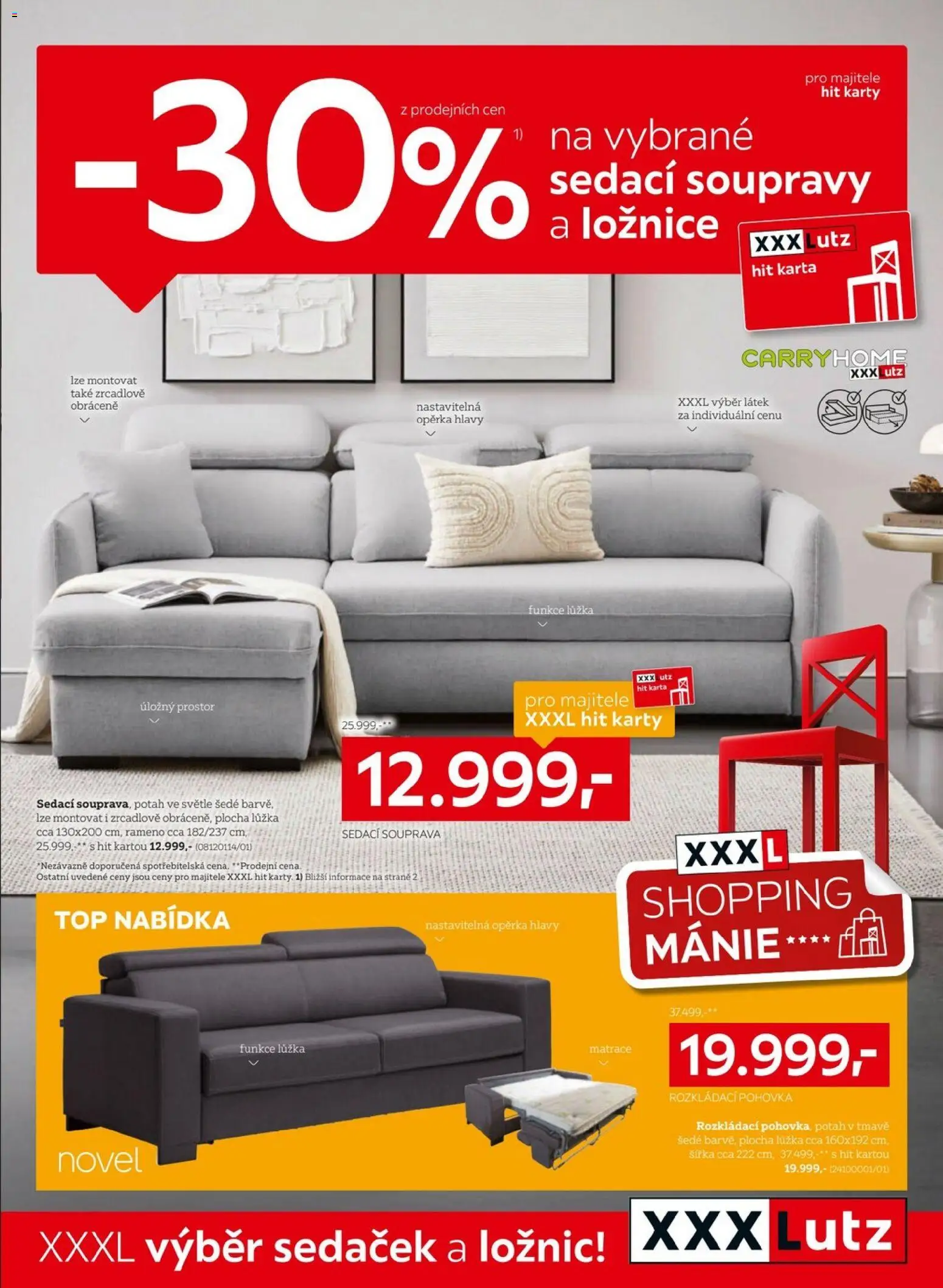 Náhled nabídky: XXXLutz XXXLutz leták - XXXL výběr sedaček a ložnic platný od 07.04.2026