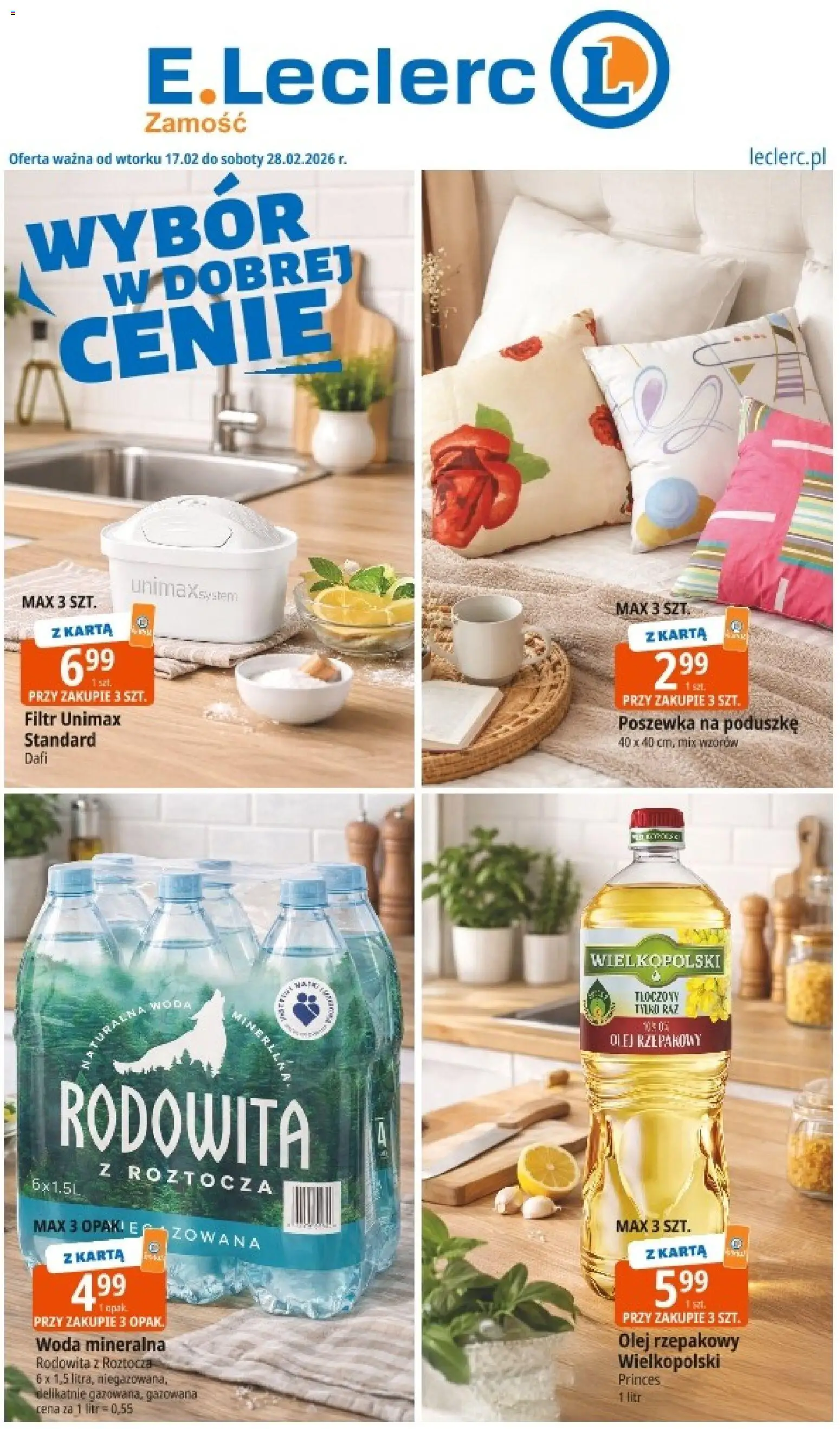 Pogląd gazetki "Zamość" ze sklepu E.Leclerc ważnej od 17.02.2026