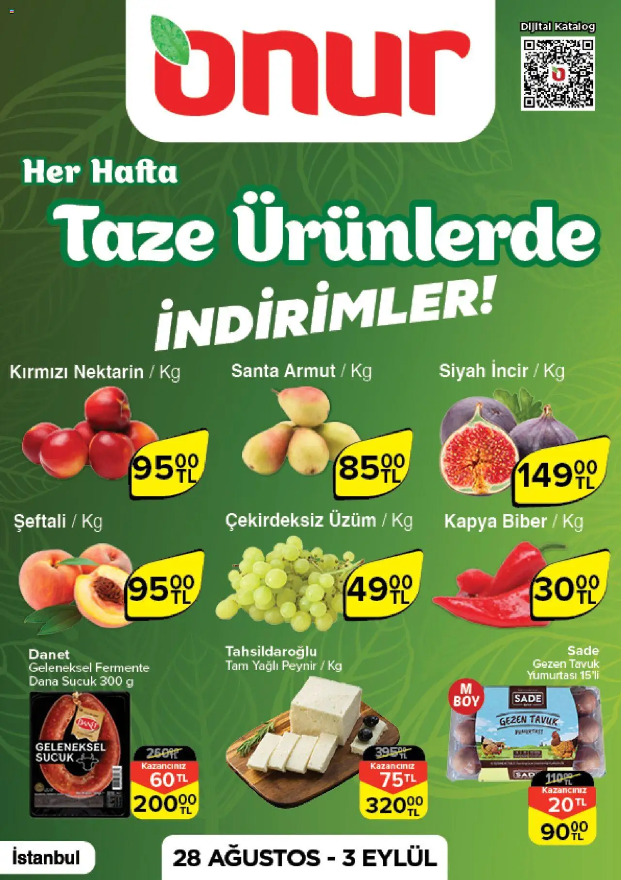 ONUR MARKET Katalog - İstanbul (28 Ağustos 2025) - Indirim, Broşür - Sayfa numarası 1