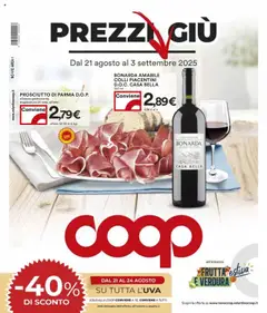 Anteprima dell'opuscolo Volantino Novara dal negozio COOP valido da 21/08/2025