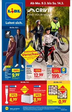 Vorschau von dem Prospekt des Geschäftes Lidl, gültig ab dem 09.03.2026