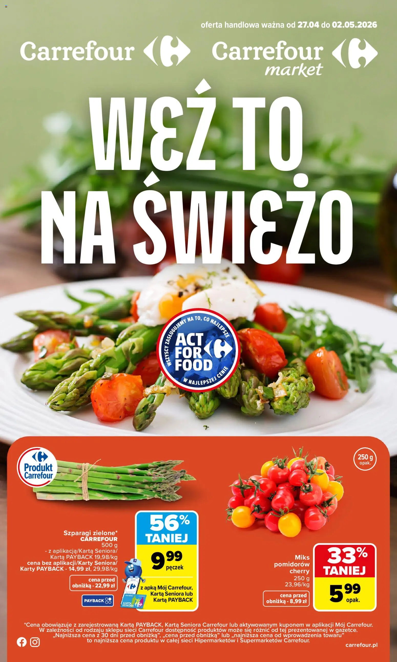 Pogląd gazetki "Carrefour gazetka - Weź to na świeżo" ze sklepu Carrefour ważnej od 27.04.2026