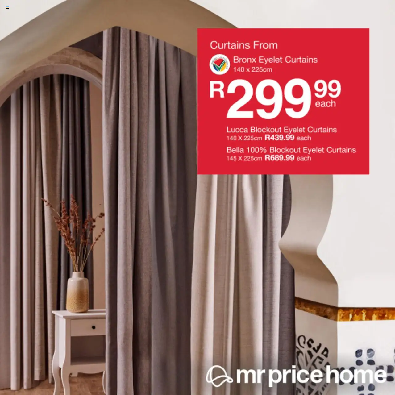 MRP Home Curtains and Accessories from from Tuesday 01/07/2025 > Promotions