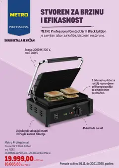 Pregled Metro kataloga - važi od 01.11.2025