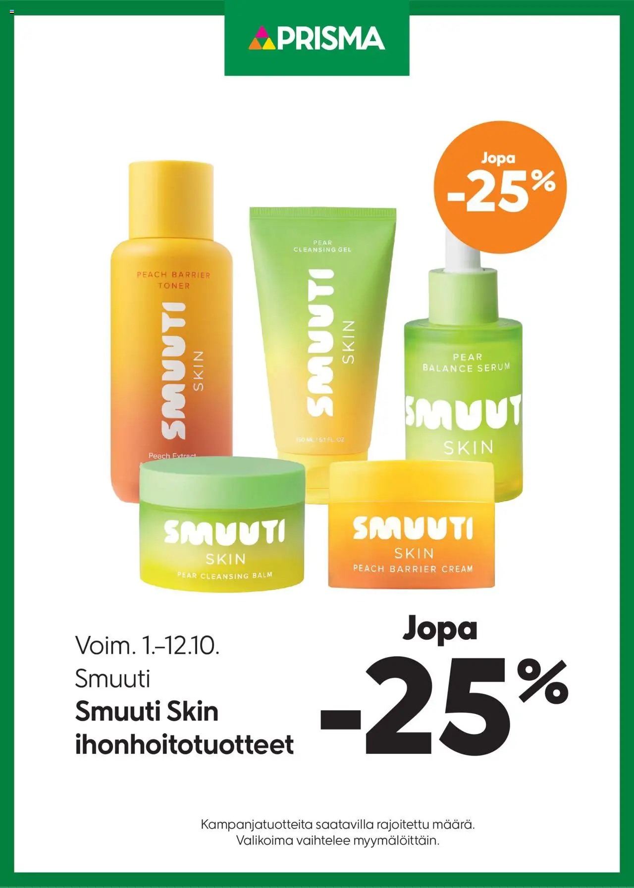 Prisma-kaupan Tarjoukset Smuuti Skin voimassa 01/10/2025 - Sivulla 1