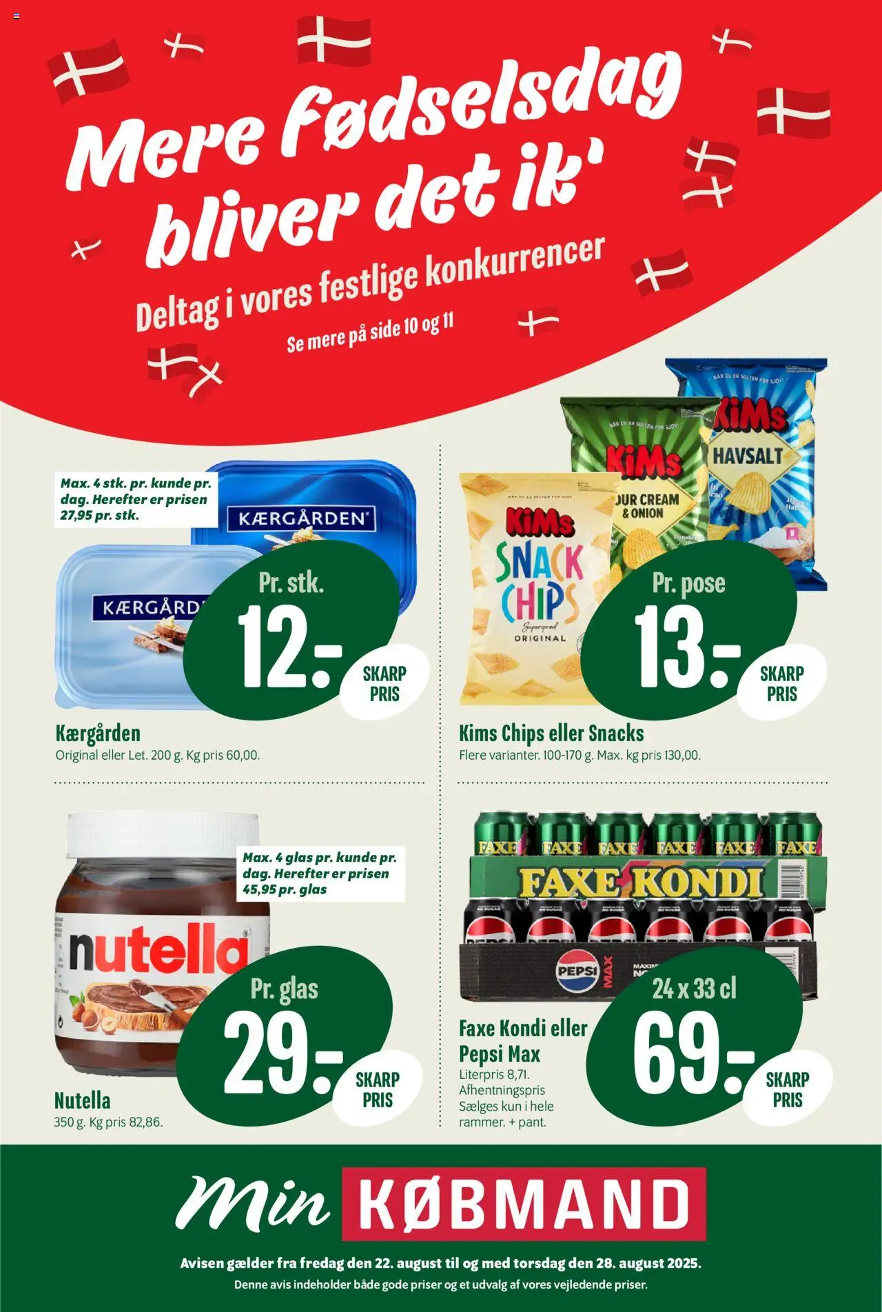 Min Købmand tilbudsavis gyldig fra 22/08/2025 - side 1