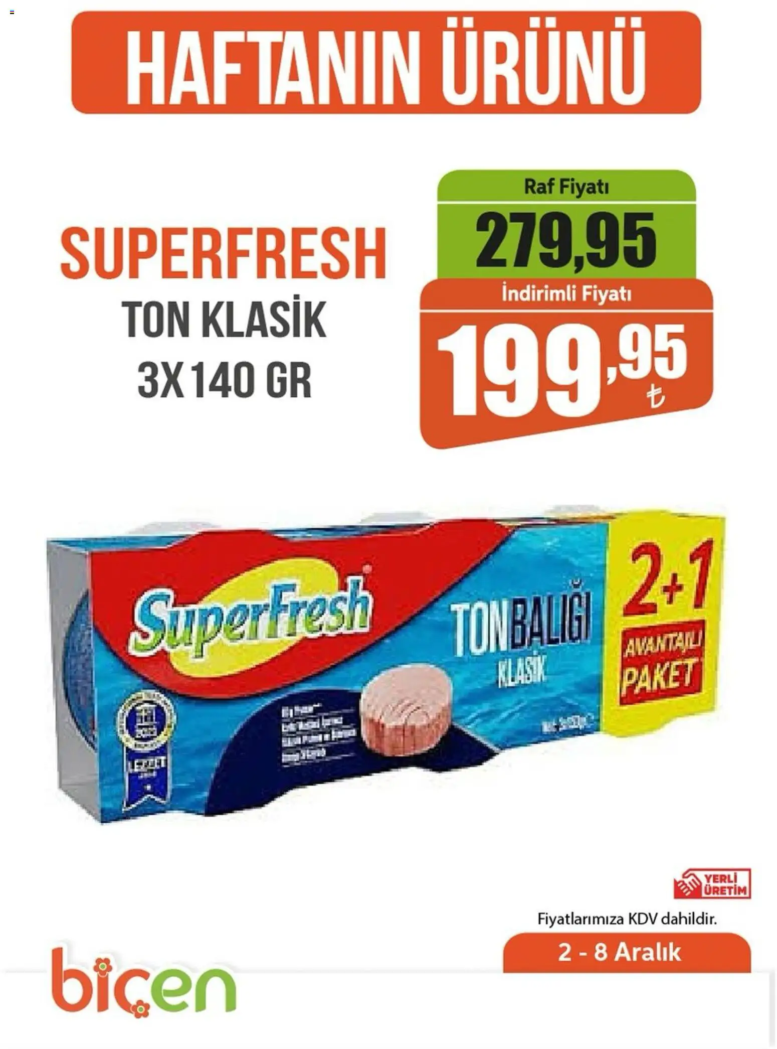 Biçen Market Haftanın Ürünü 02.12.2025 - Broşürünün önizlemesi