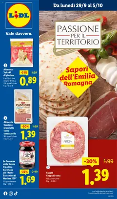 Anteprima dell'opuscolo Volantino Emilia Romagna dal negozio Lidl valido da 29/09/2025