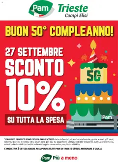 Anteprima dell'opuscolo Volantino Trieste dal negozio PAM valido da 15/09/2025