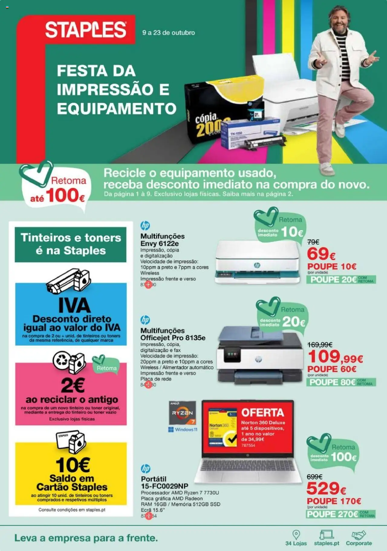 Staples Folheto de 09/10/2025 - catálogo esta semana - página 1