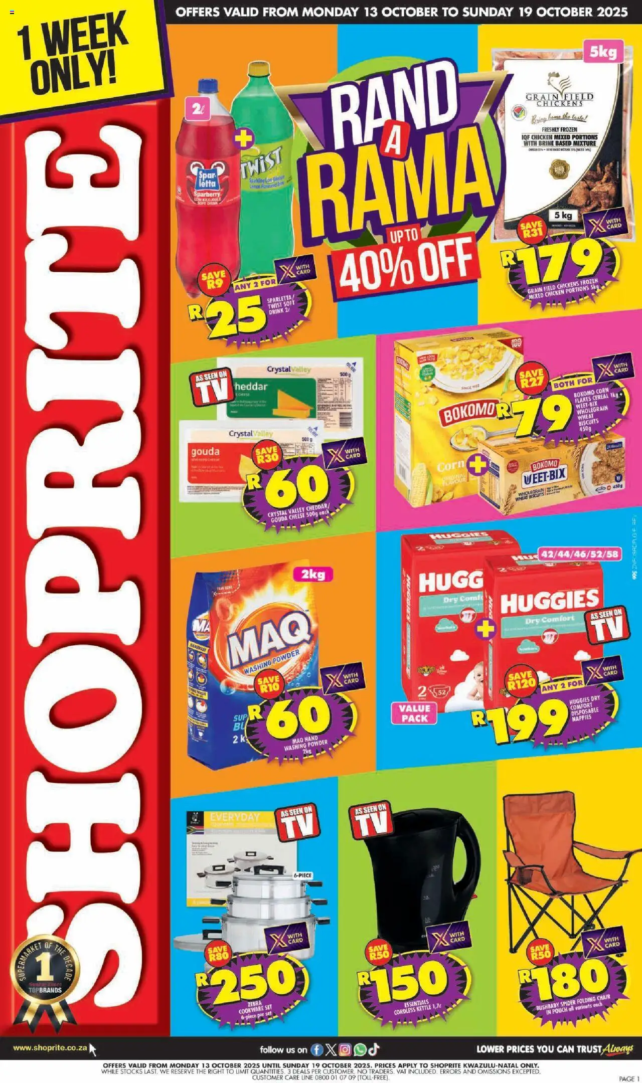 Shoprite KwaZulu-Natal - Rand A Rama 13/10 - 19/10/2025 >> Catalogue