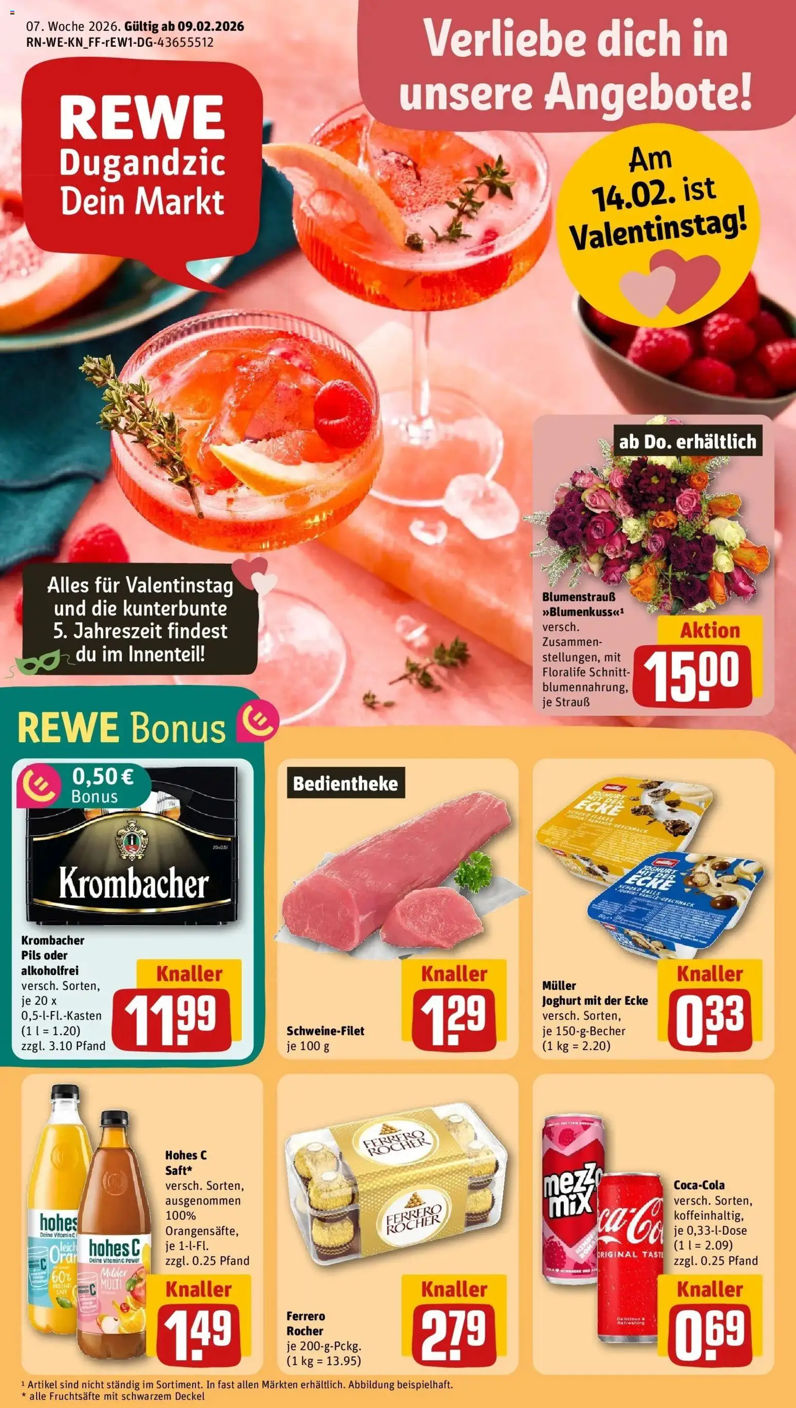 Vorschau von dem Prospekt des Geschäftes Rewe, gültig ab dem 09.02.2026