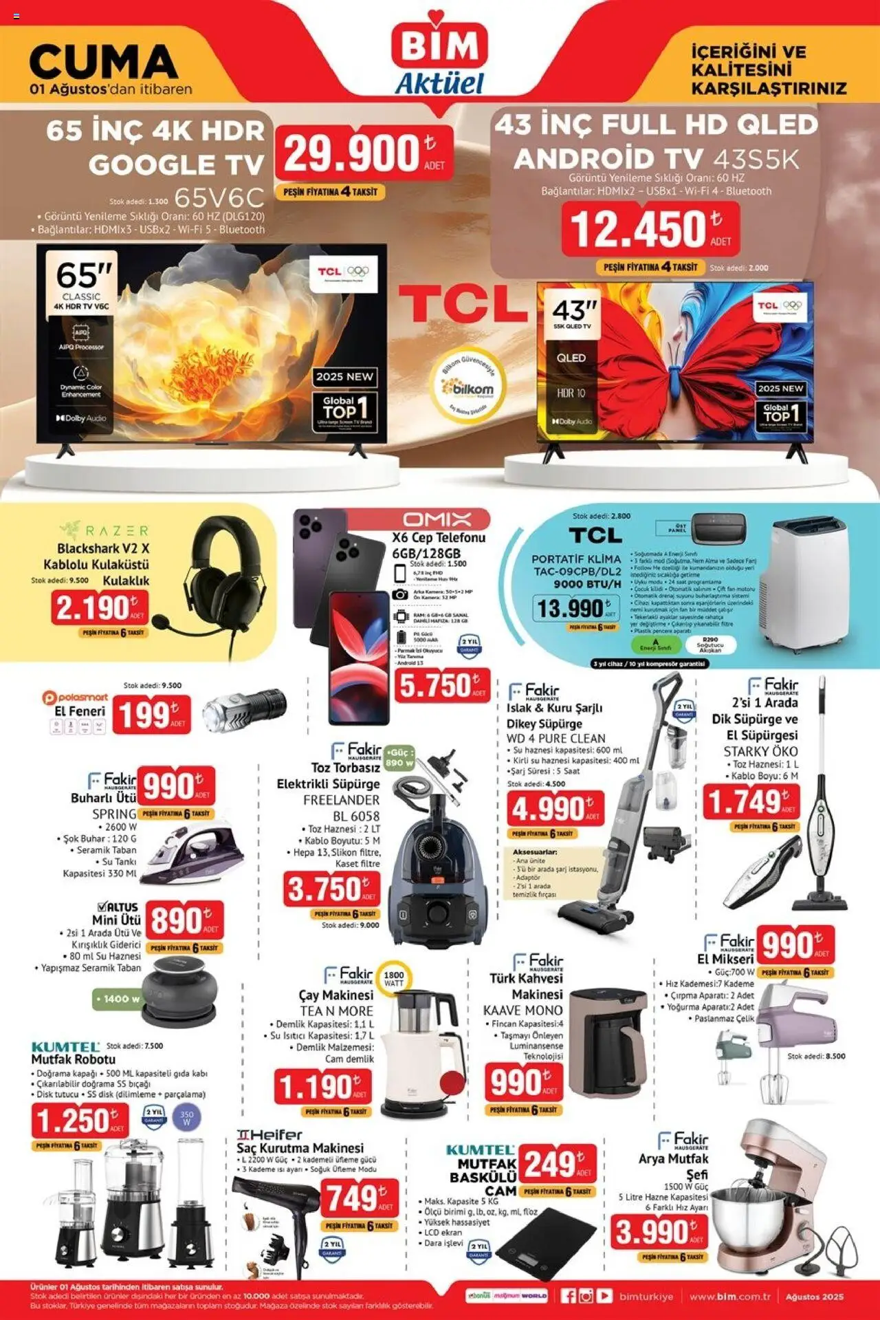 BİM Katalog bu hafta (01 Ağustos 2025) - Aktüel Broşür - Sayfa numarası 1