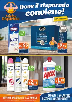 Anteprima dell'opuscolo Mister Risparmio volantino dal negozio Mister Risparmio valido da 13/04/2026