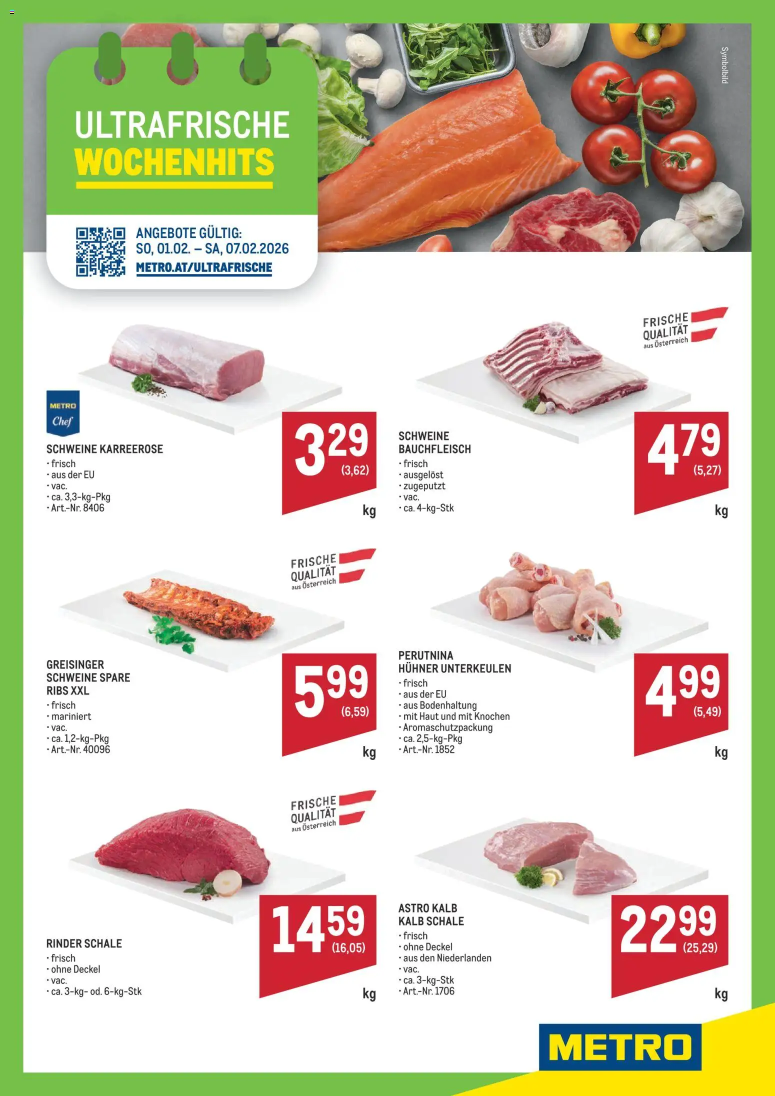 Vorschau der Angebote: Metro Angebote Ultrafrische Wochenhits gültig ab 01.02.2026