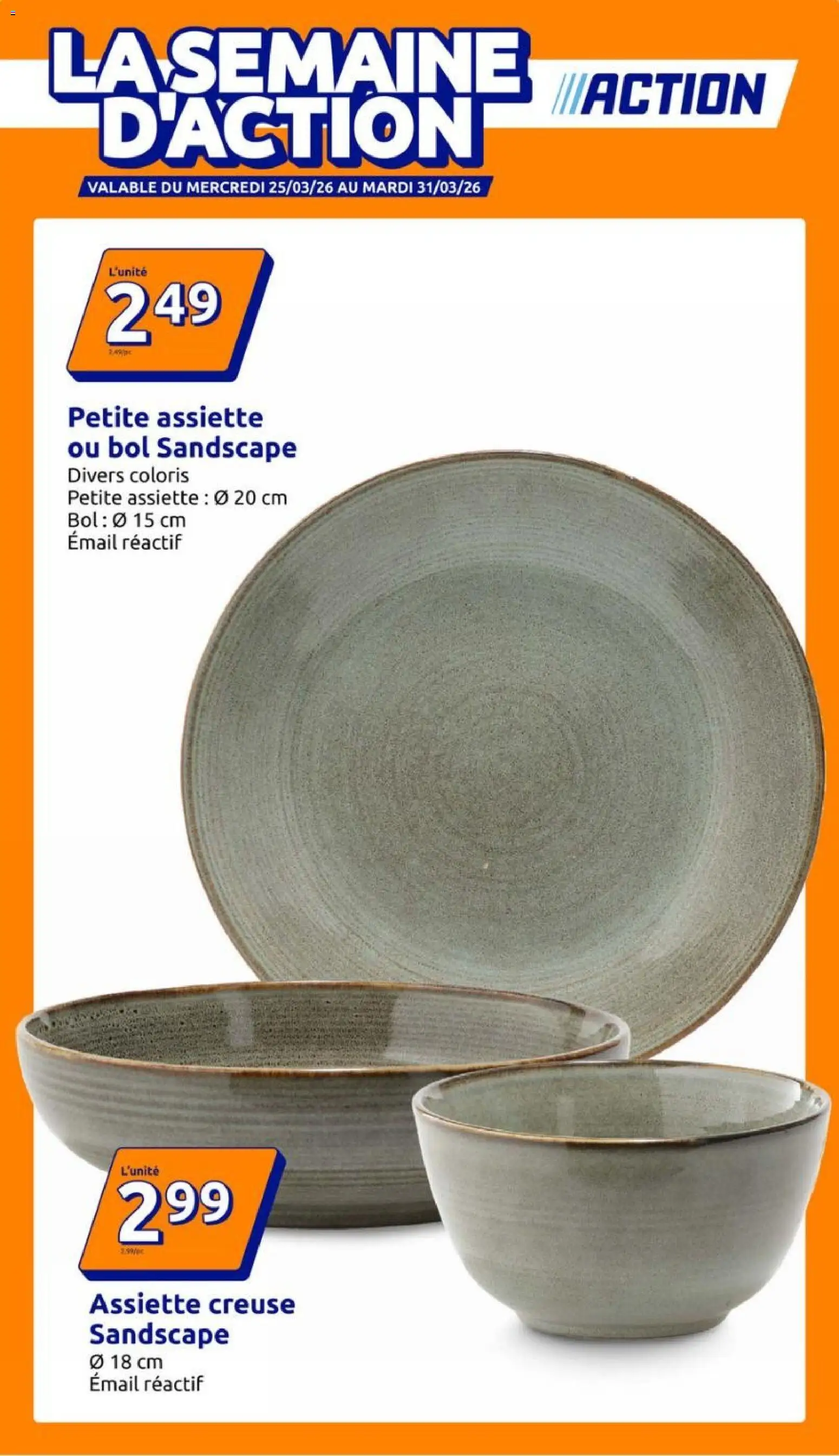 Voorbeeld van Action Folder de la semaine 13 van winkel Action geldig vanaf 25/03/2026