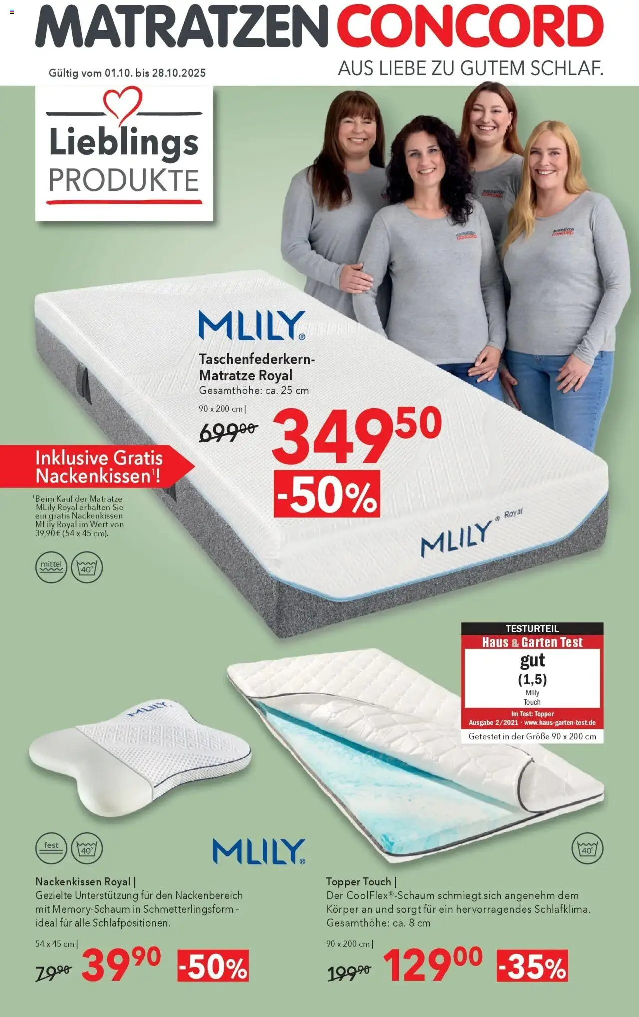  Matratzen Concord Oberwart ab (01.10.2025 - 28.10.2025) - Seite 1 - Matratze