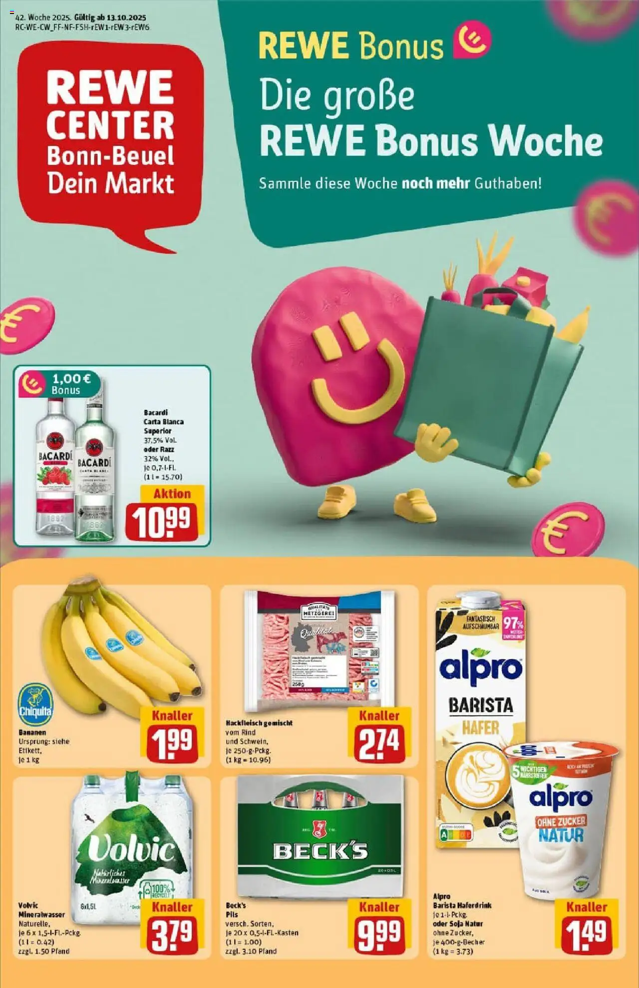REWE Prospekt ab 13.10.2025 nächste Woche - Prospekt Bonn / Beuel	