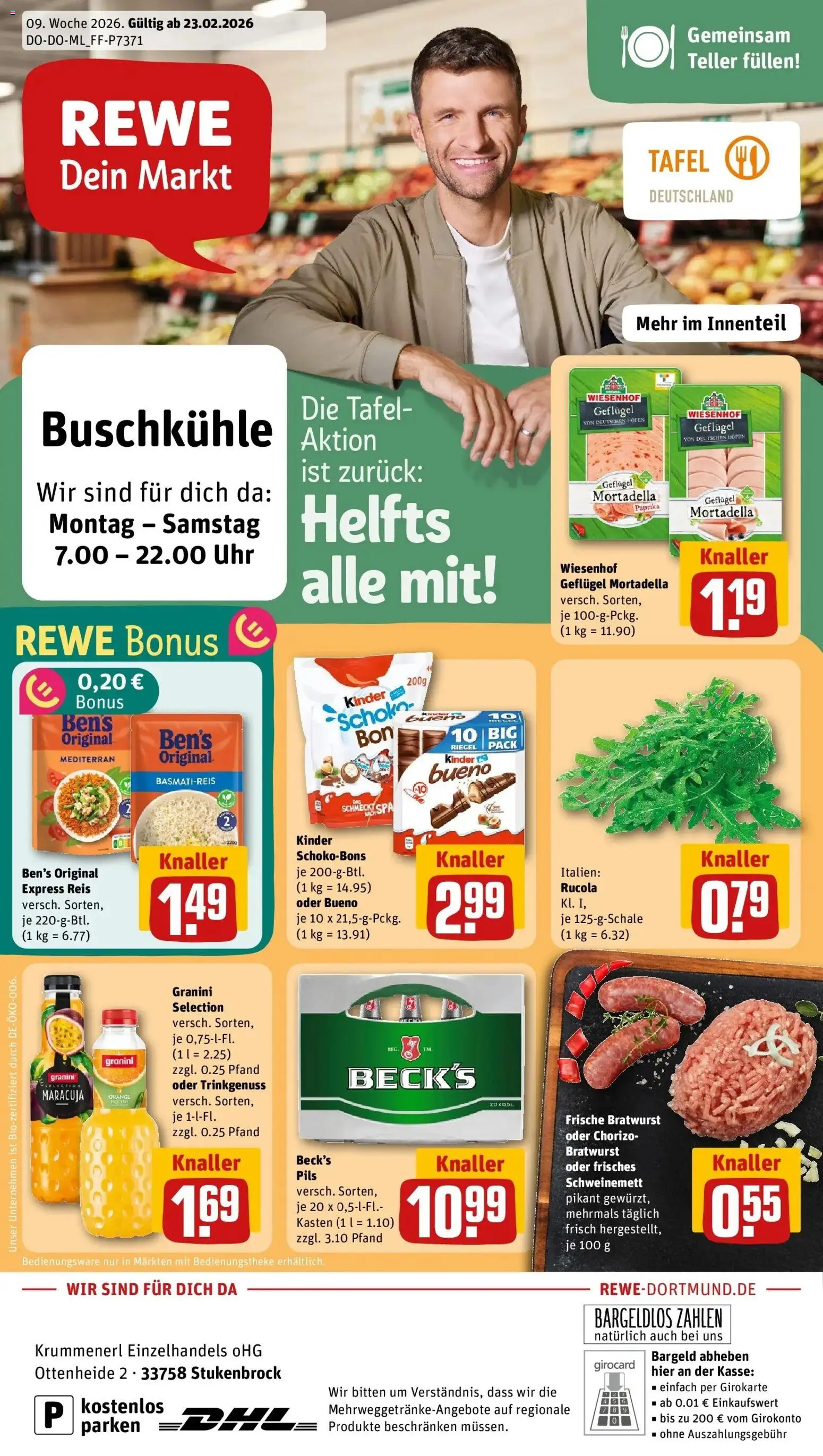 Vorschau von dem Prospekt des Geschäftes Rewe, gültig ab dem 22.02.2026
