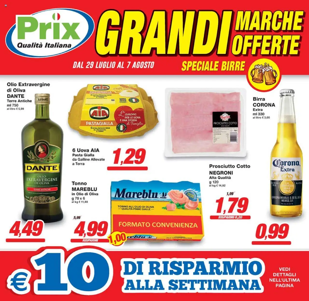 Volantino Prix valido da 29/07/2025 numero di pagina 1