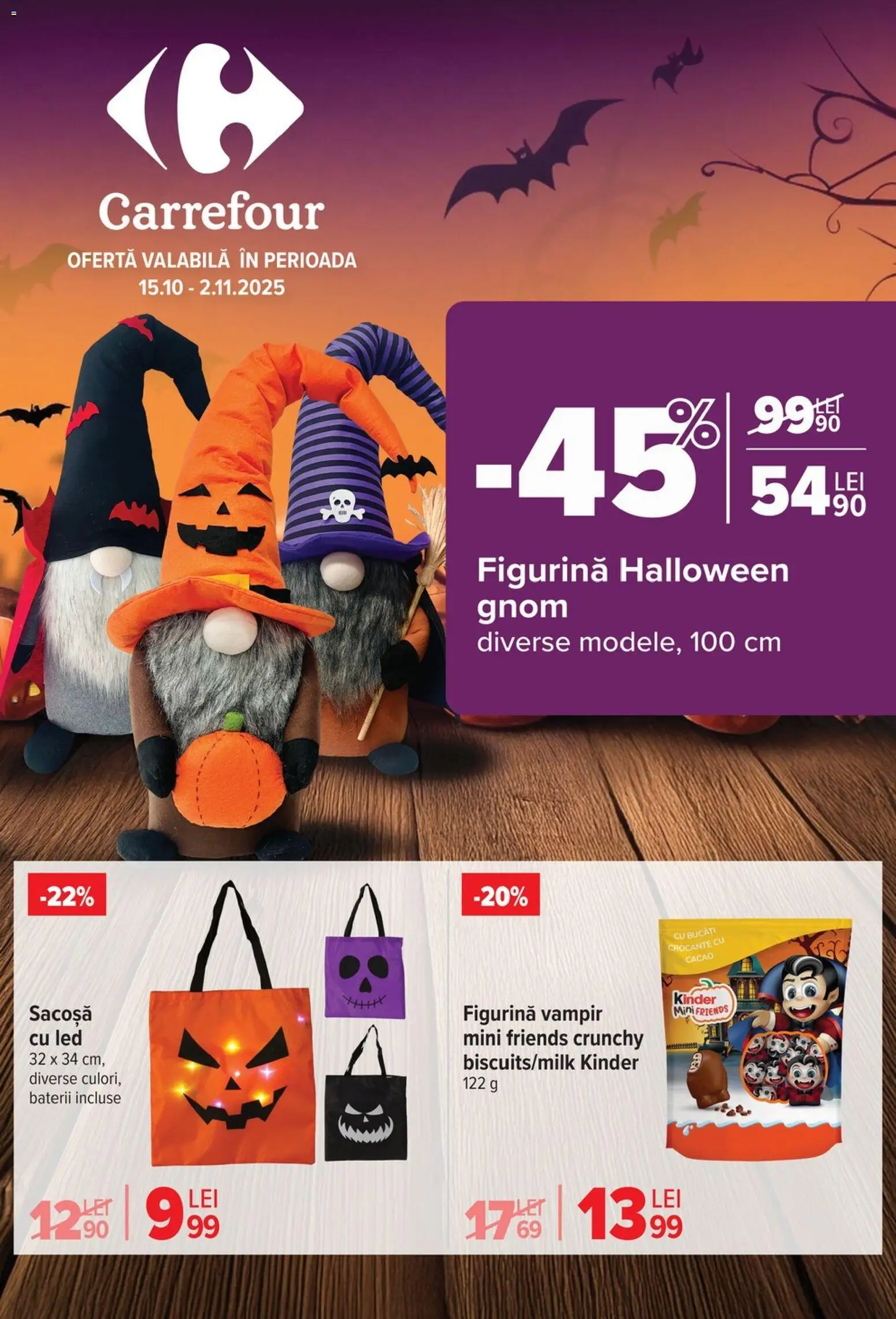 Previzualizarea de cataloage: Carrefour Catalog - Special Halloween valabil de la 15.10.2025 - Carrefour, LED, Cacao, Baterii