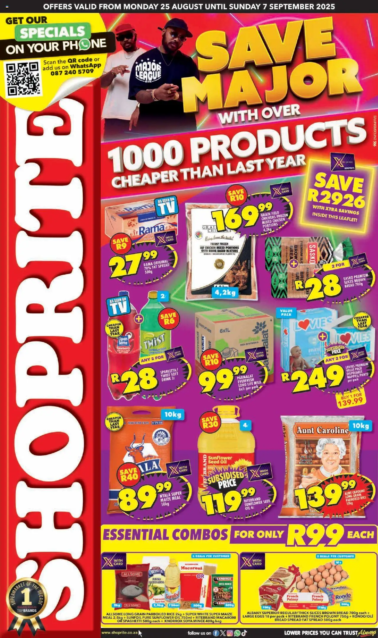 Shoprite KwaZulu-Natal - Major Deals 25/08 - 07/09/2025 >> Catalogue