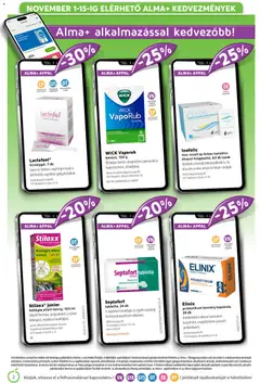 Alma Gyógyszertárak - Akciós újság Alma Gyógyszertárak megtekintése, amely érvényes 2025.11.01.-től | Oldal: 2