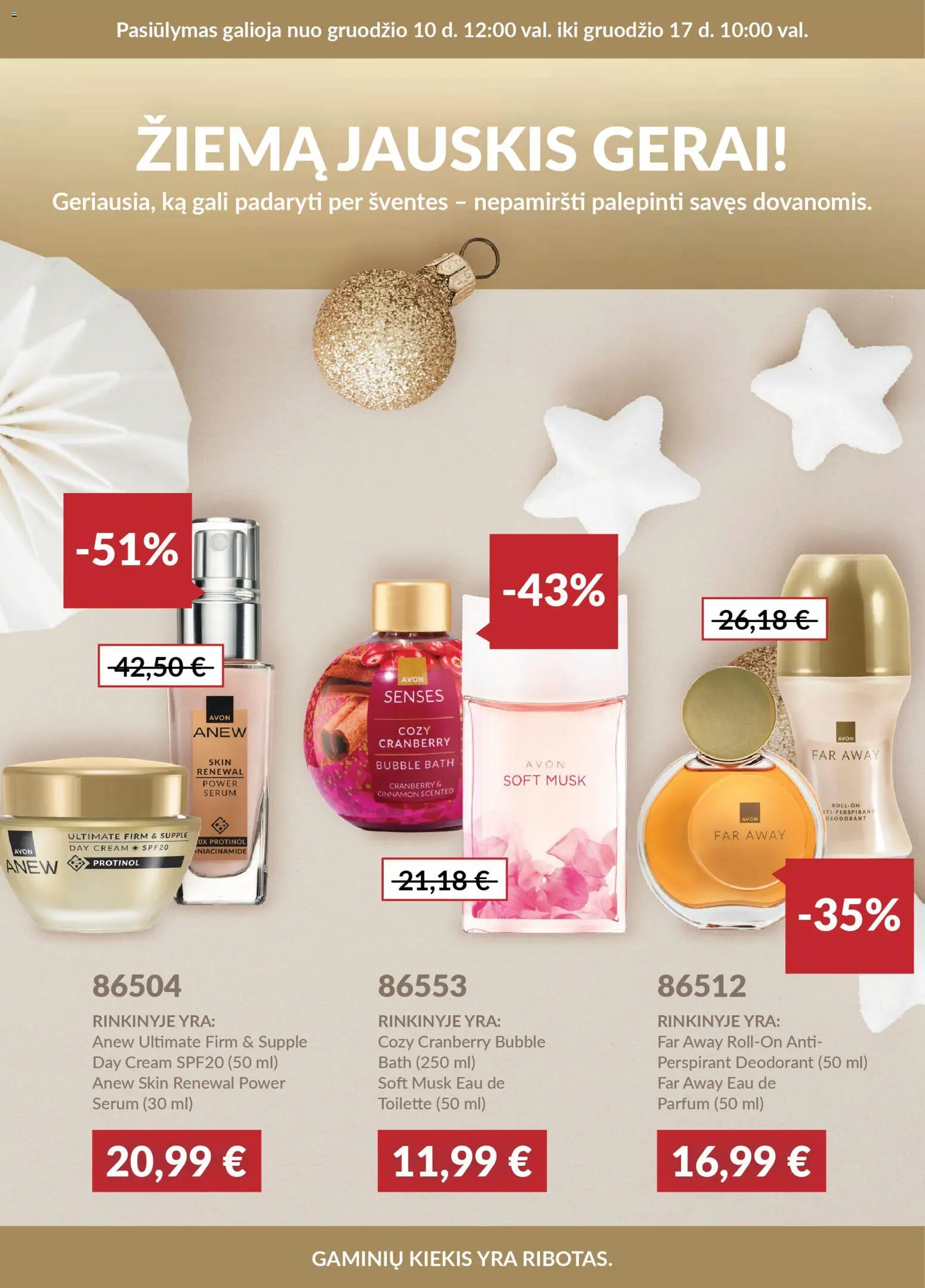 AVON parduotuvės leidinio Leidinys - Žiemą jaukis gerai galiojančio nuo 2025.12.10 peržiūra