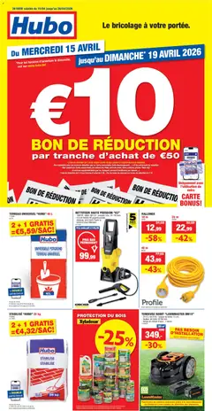 Voorbeeld van Hubo Publicité van winkel Hubo geldig vanaf 15/04/2026