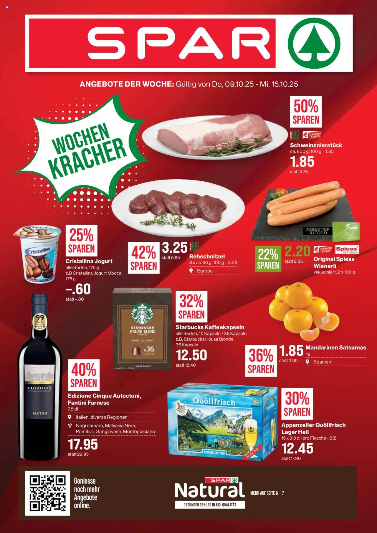 Vorschau des Merkblatts Aktionen vom Shop SPAR gültig von 09.10.2025 bis 15.10.2025