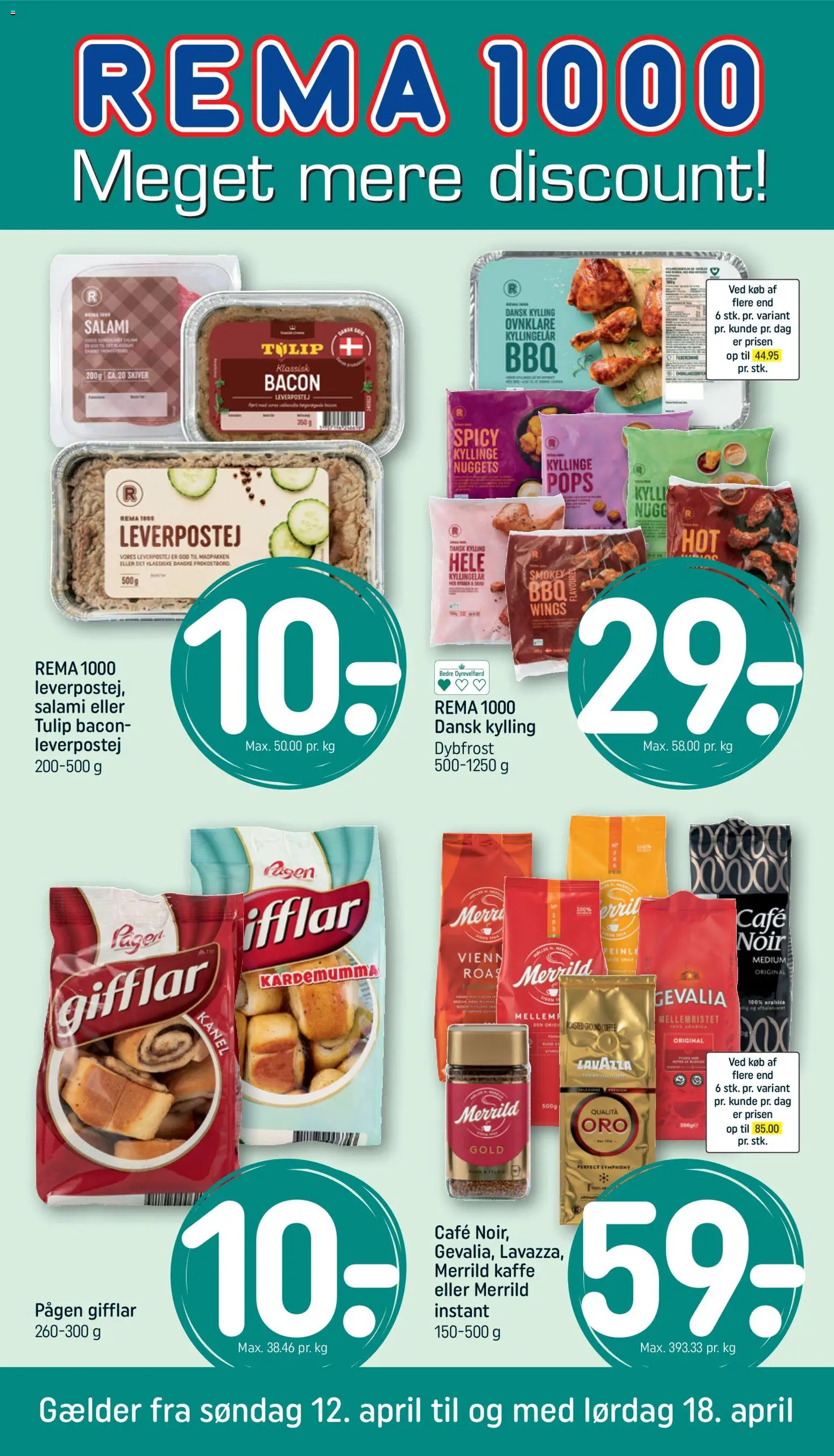Eksempel på tilbudsavis Rema 1000 - Tilbudsavis uge 16 fra butik Rema 1000 gyldig fra 12/04/2026