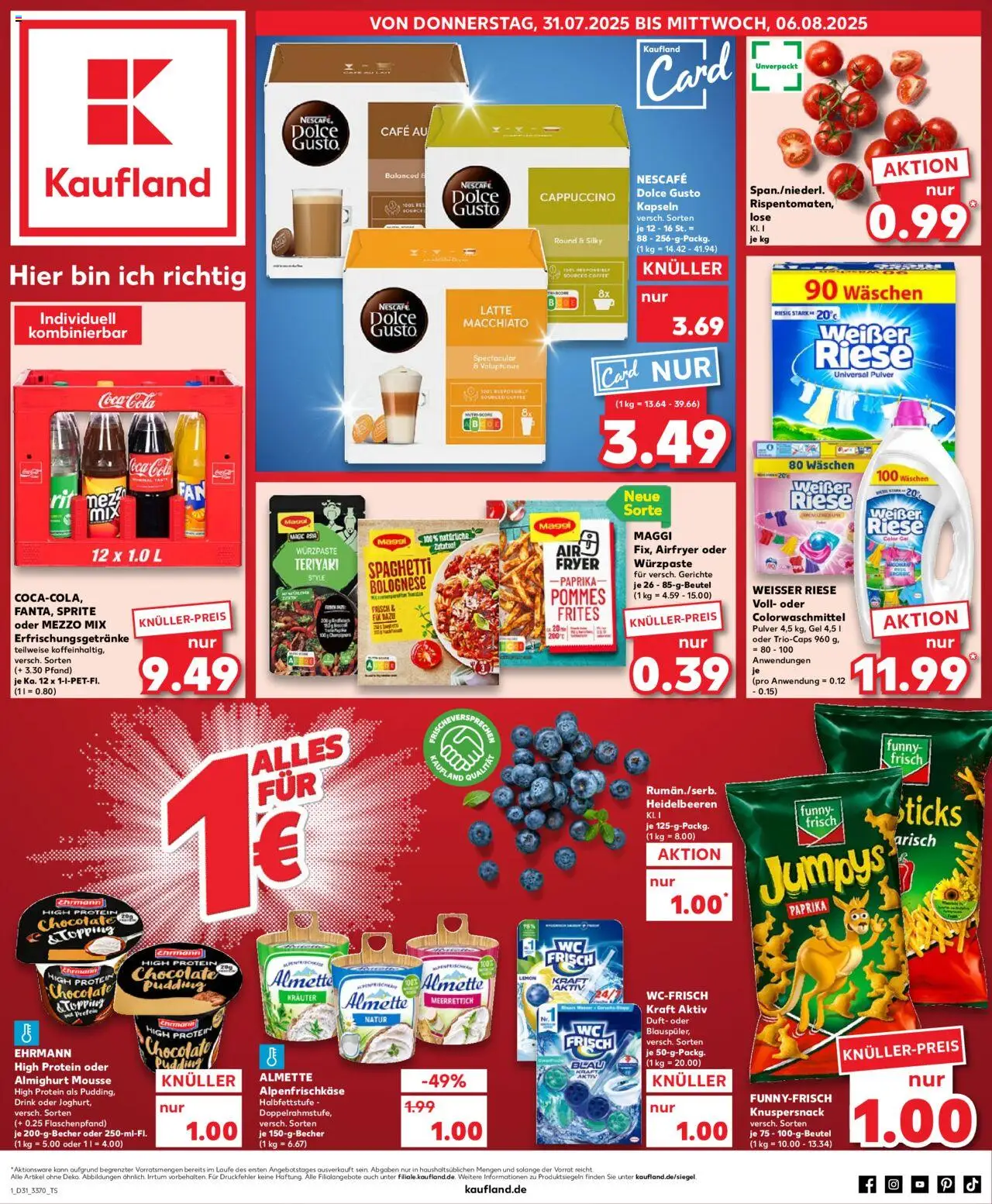 Kaufland DE shop DE Folder Frankfurt (Oder) geldig vanaf 31-07-2025 - Paginanummer 1