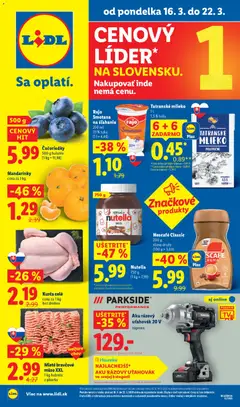 Náhľad Lidl letáku platného od 16.03.2026