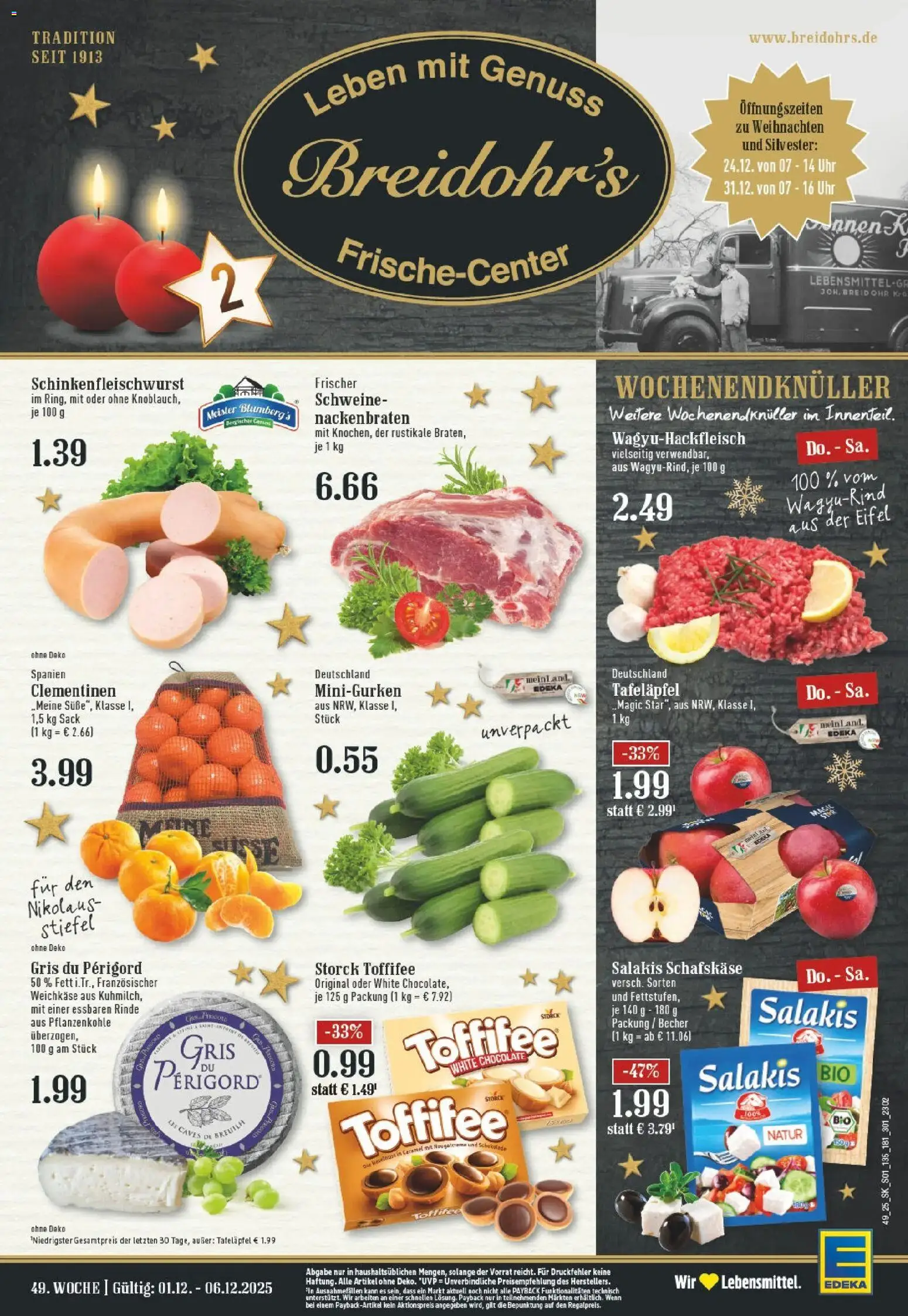 Vorschau von dem Prospekt des Geschäftes Edeka, gültig ab dem 01.12.2025