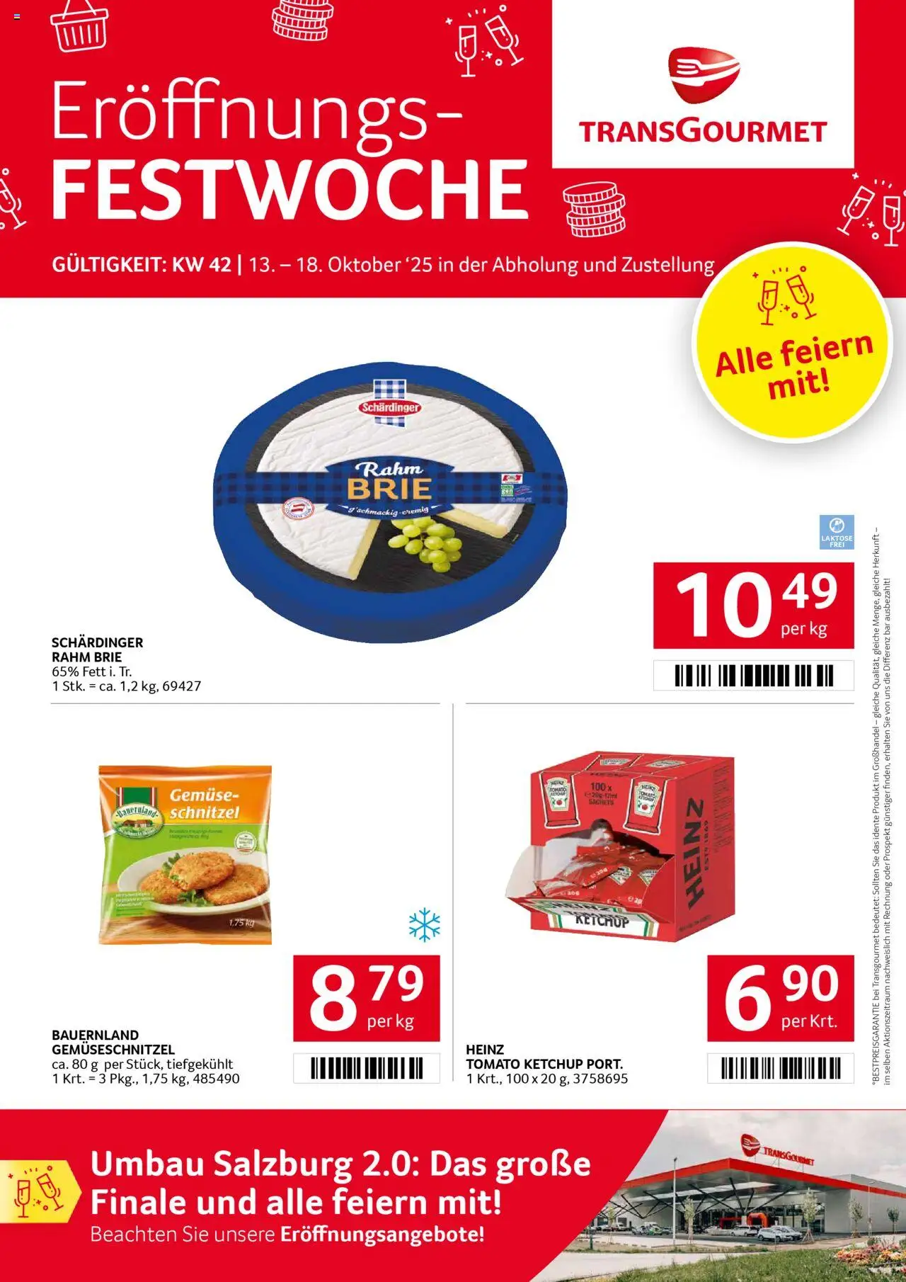  Transgourmet Eröffnungs Festwoche ab (13.10.2025 - 18.10.2025) - Seite 1 - Gemüse, Ketchup