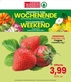Anteprima dell'opuscolo Eurospar volantino Weekend dal negozio Eurospar valido da 09/04/2026