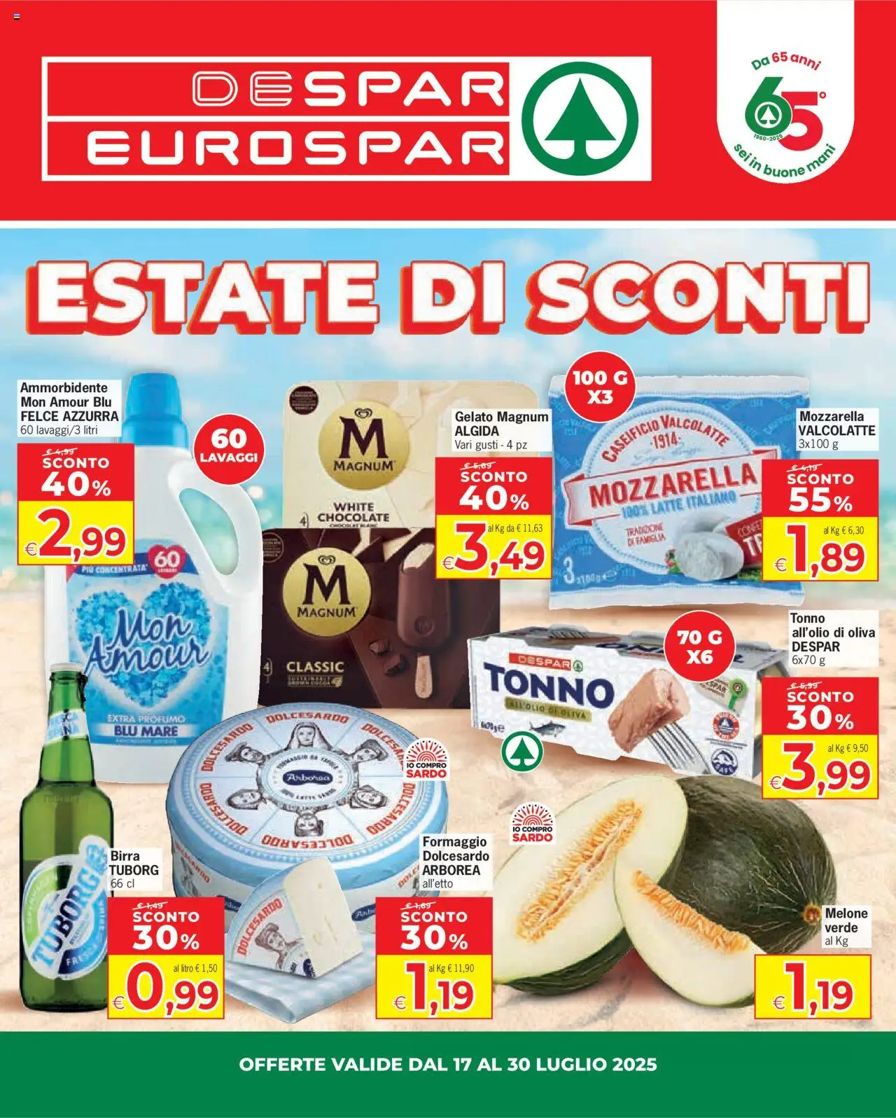Volantino Eurospar valido da 17/07/2025 numero di pagina 1
