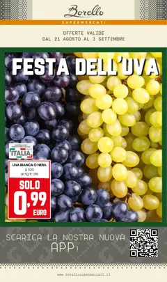 Anteprima dell'opuscolo Attuale volantino dal negozio Borello Supermercati valido da 21/08/2025