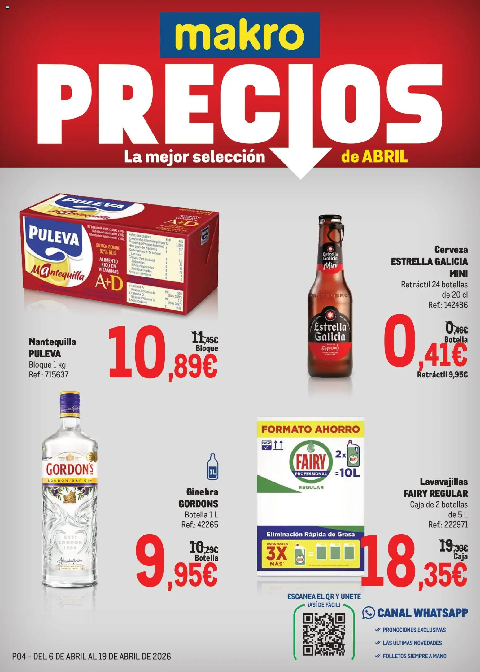 Vista previa del folleto de la tienda Makro válido desde el 06/04/2026 - Lavavajillas, Ginebra, Cerveza, Mantequilla, Caja