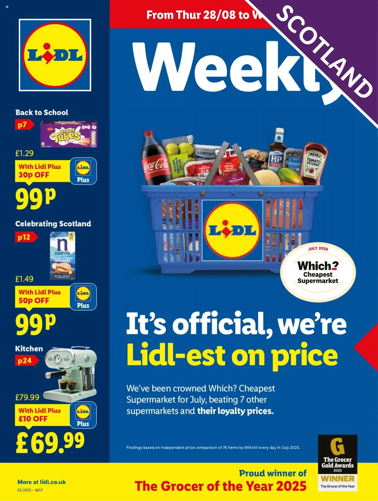 Lidl shop Lidl Weekly Scotland valid from 28/08/2025 - Page number 1 - Kitchen, Tomato, Ketchup