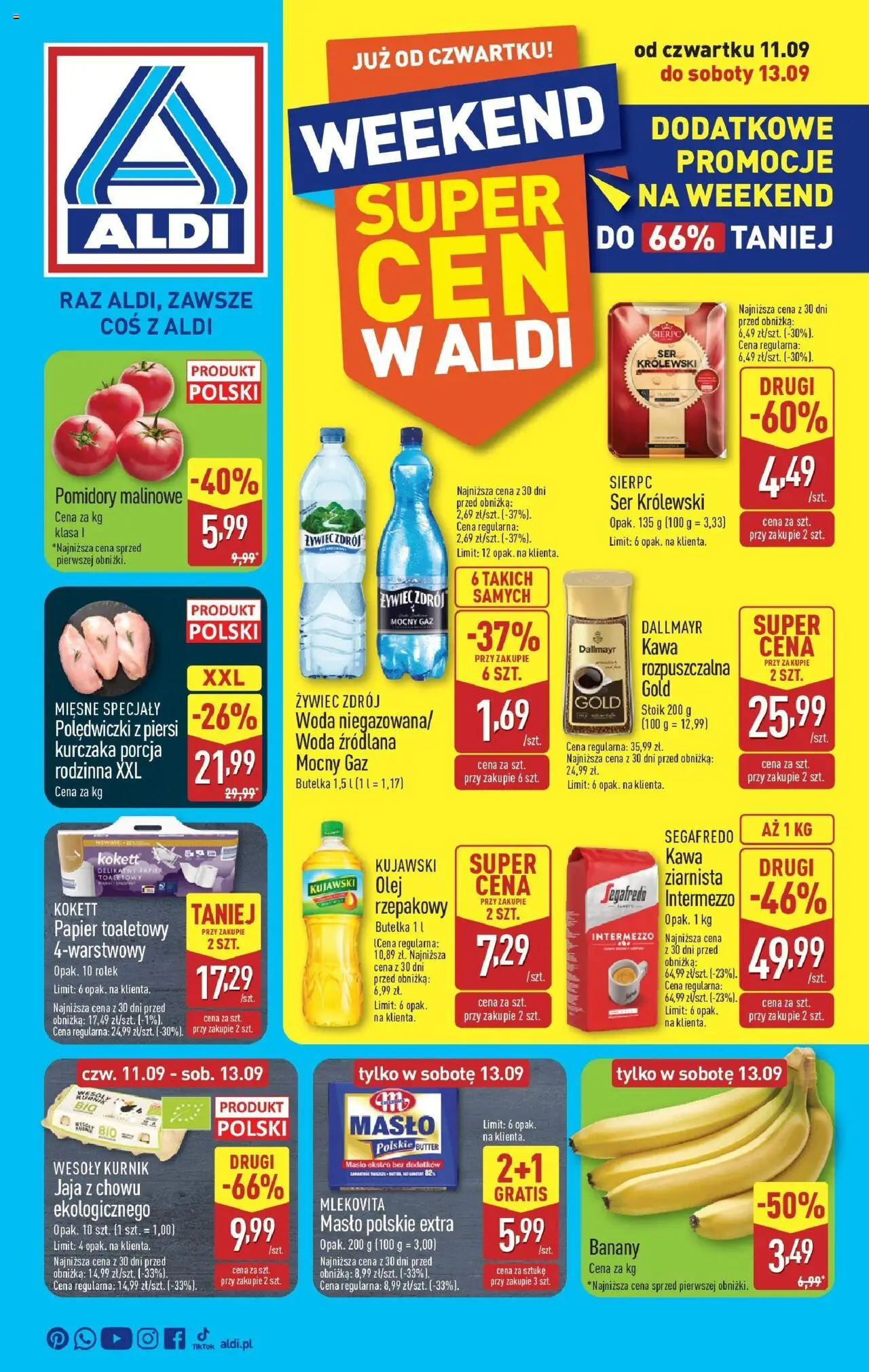 Aldi Okazje na weekend od 11.09.2025 - Nowa Gazetka - Numer strony 1