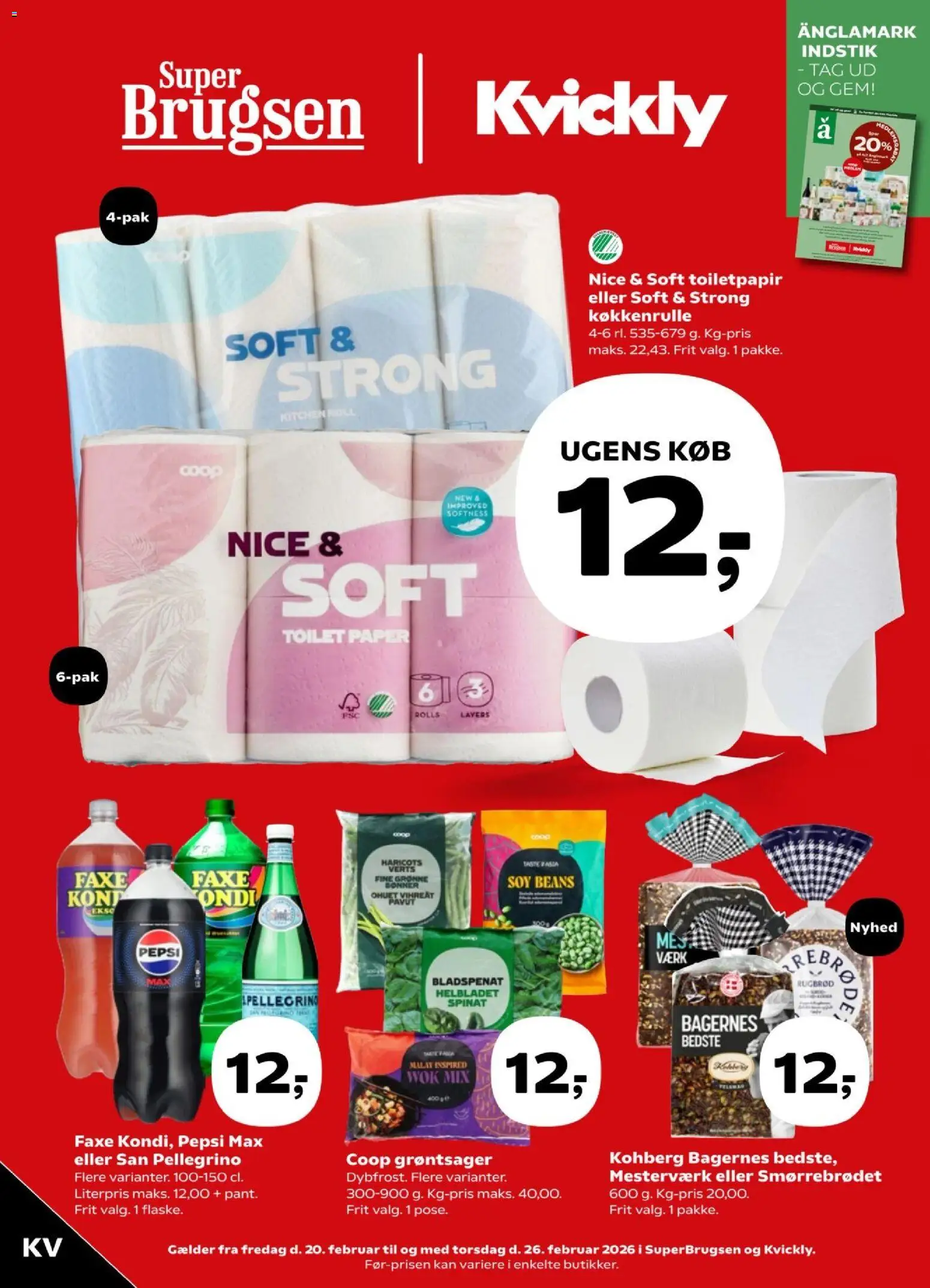 Eksempel på tilbudsavis Tilbudsavis fra butik Kvickly gyldig fra 20/02/2026